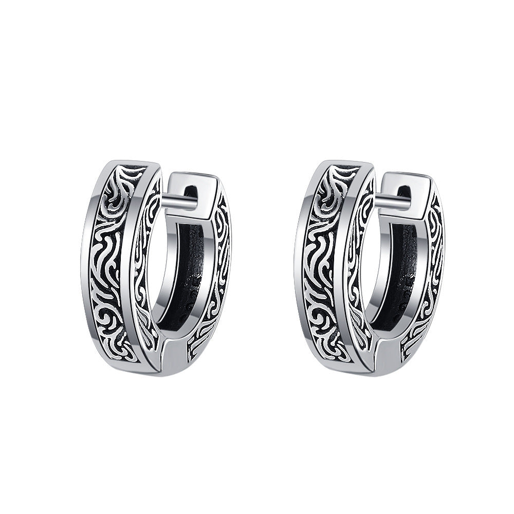 Petites Boucles d’Oreilles Vintage en ARGENT S925 – Style Intemporel