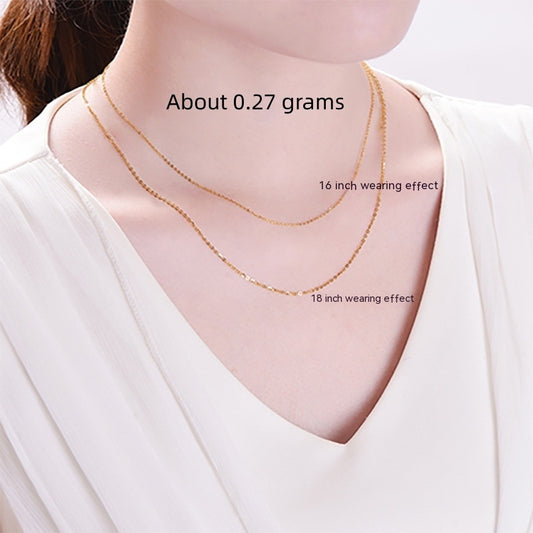 Chaîne en OR jaune 18 carats pour femme – Maillons ronds minimalistes