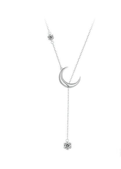 Collier Femme en Argent 925 Lune – Élégance Céleste