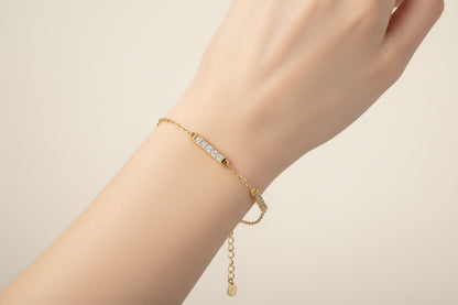 Bracelet Femme Moissanite Plaqué Or