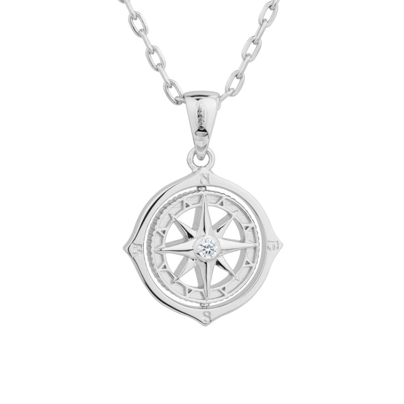 Collier Boussole en Argent 925 – Symbole de Direction et Liberté