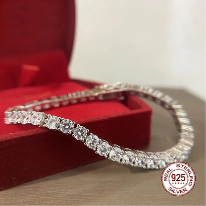 Bracelet en ARGENT S925 avec Zirconia – Élégance lumineuse et intemporelle