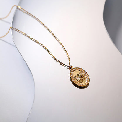 Chaîne avec Pendentif Ange Argent 925  – Symbole de Protection et Élégance Spirituelle