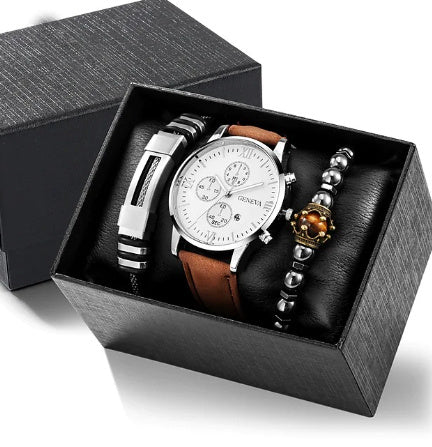 Montre Homme à Quartz avec Bracelet – Style Simple & Tendance