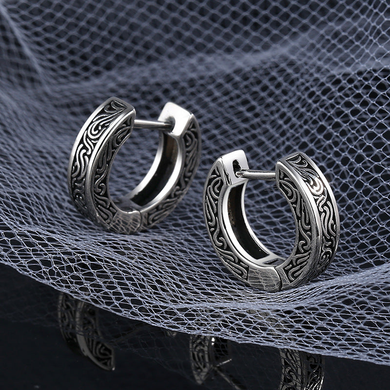 Petites Boucles d’Oreilles Vintage en ARGENT S925 – Style Intemporel