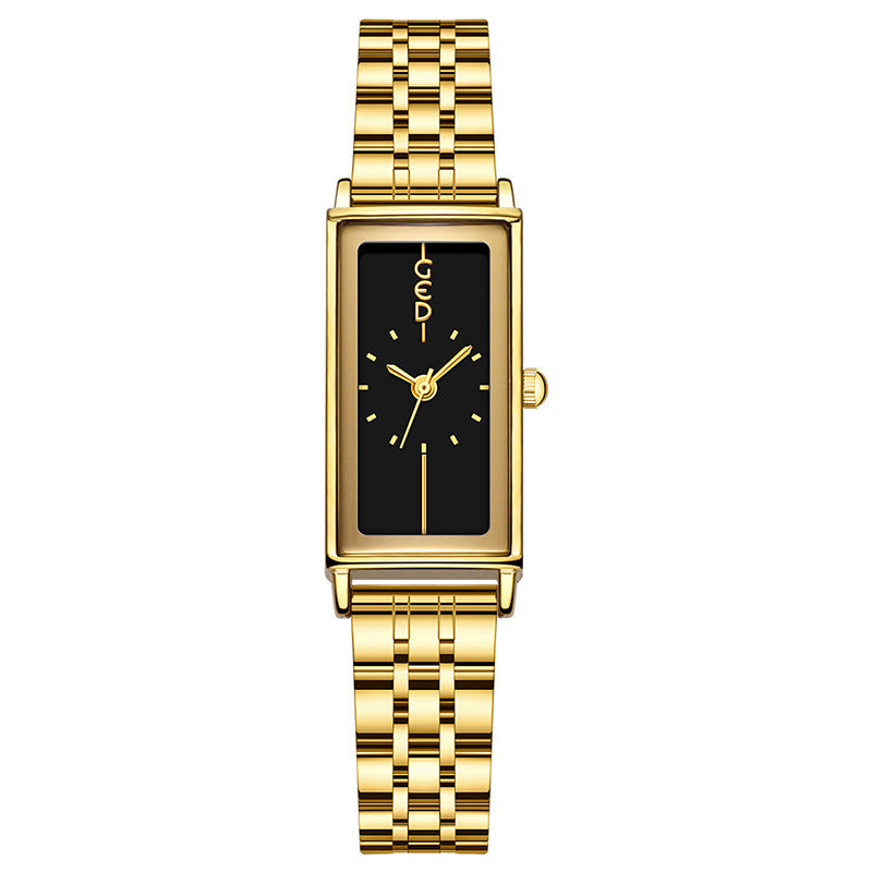 Montre Femme Dorée Rectangulaire – Élégance Moderne et Style Tendance