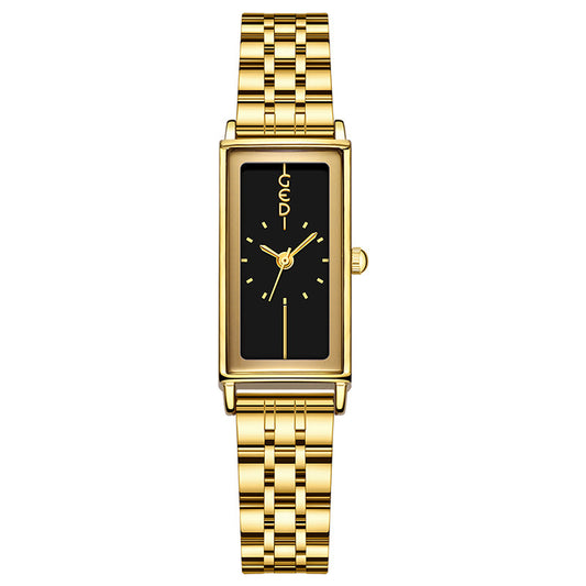Montre Femme Dorée Rectangulaire – Élégance Moderne et Style Tendance