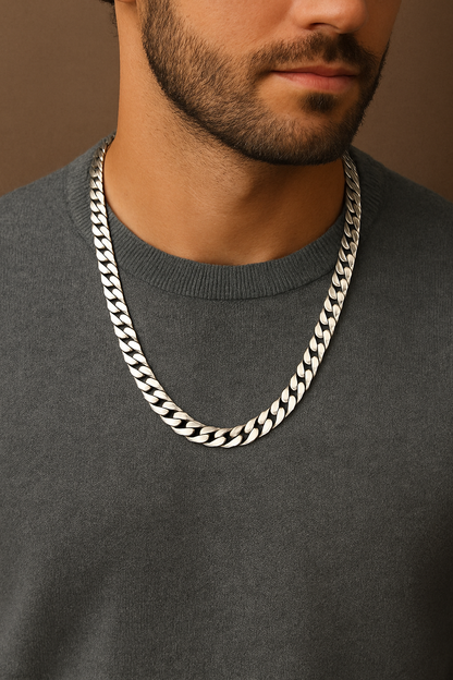 Chaîne Homme Anniversaire Argent Massif – Élégance,  Robustesse et Style Intemporel