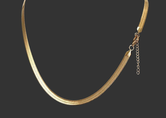 Chaîne Plate Homme en Argent 925 Plaqué Or – Style Luxe Urbain