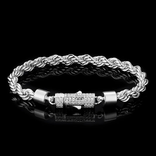 Bracelet Homme Chaîne Torsadée  – Plaqué Or 18k