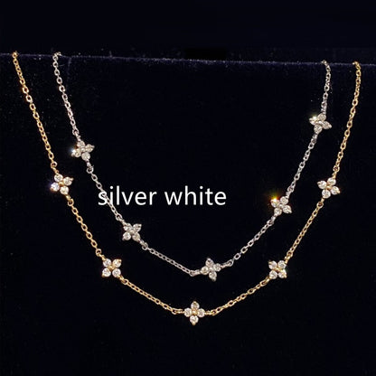 Bracelet Trèfle en ARGENT S925 Plaqué OR 18K & Zircon – Porte-bonheur Raffiné