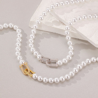 Collier de Perles de Coquillage avec Fermoir Vachette en ARGENT 925 – Élégance Naturelle et Luxe Léger Personnalisé