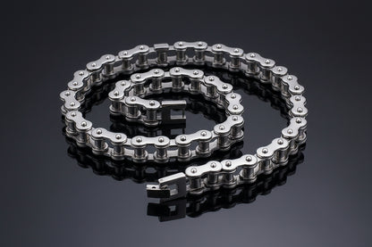 Collier Homme Chaîne Industrielle en Acier Titane