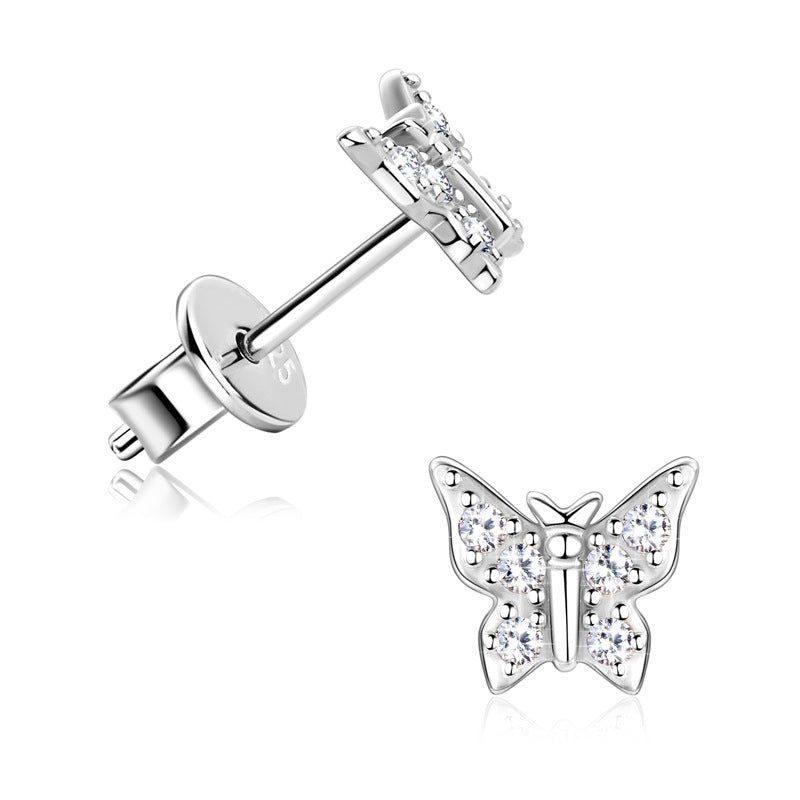 Petites Boucles d’Oreilles Papillon en ARGENT 925 Doré – Délicates & Féminines