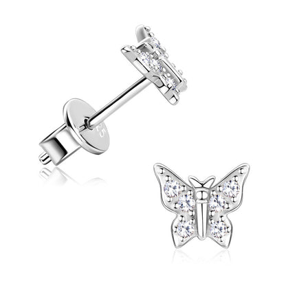 Petites Boucles d’Oreilles Papillon en ARGENT 925 Doré – Délicates & Féminines