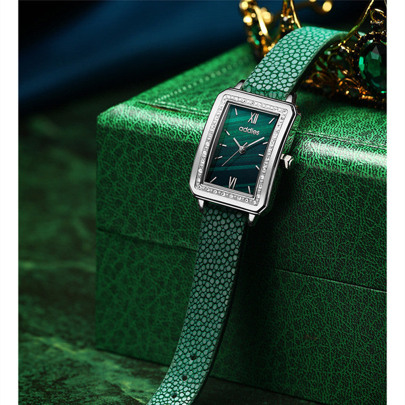 Montre Femme Luxe en Acier 316L & Cuir – Élégance