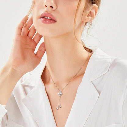 Collier Femme en Argent 925 avec Moissanite – Élégance Lumineuse