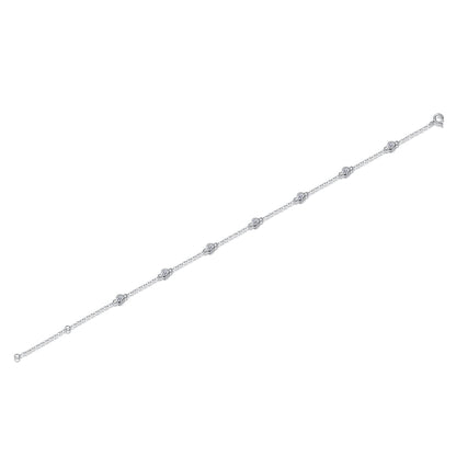 Bracelet en ARGENT S925 avec Diamants Mosan | Éclat de luxe à porter tous les jours