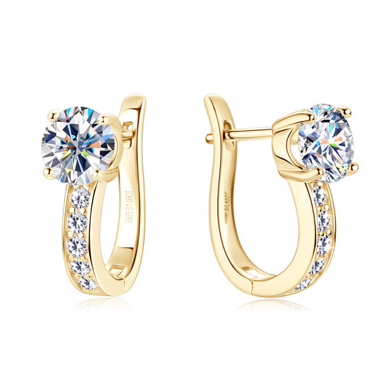 Boucles d’Oreilles Femme Moissanite 1 Carat – Élégance Moderne