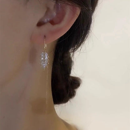 Boucles d’Oreilles Pendantes Blé Doré – Élégance Naturelle en Cuivre
