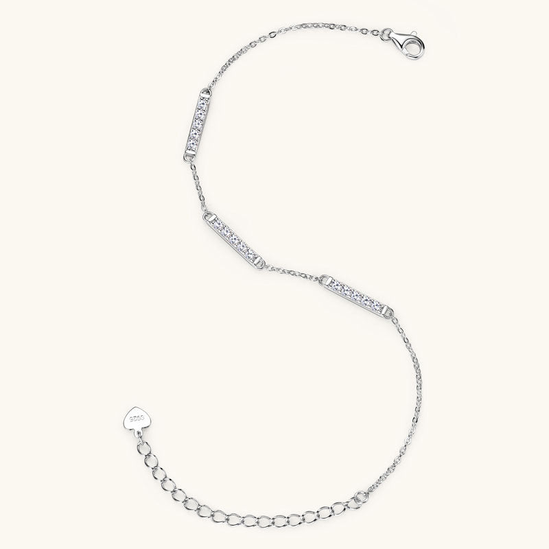 Bracelet Femme Moissanite Plaqué Or