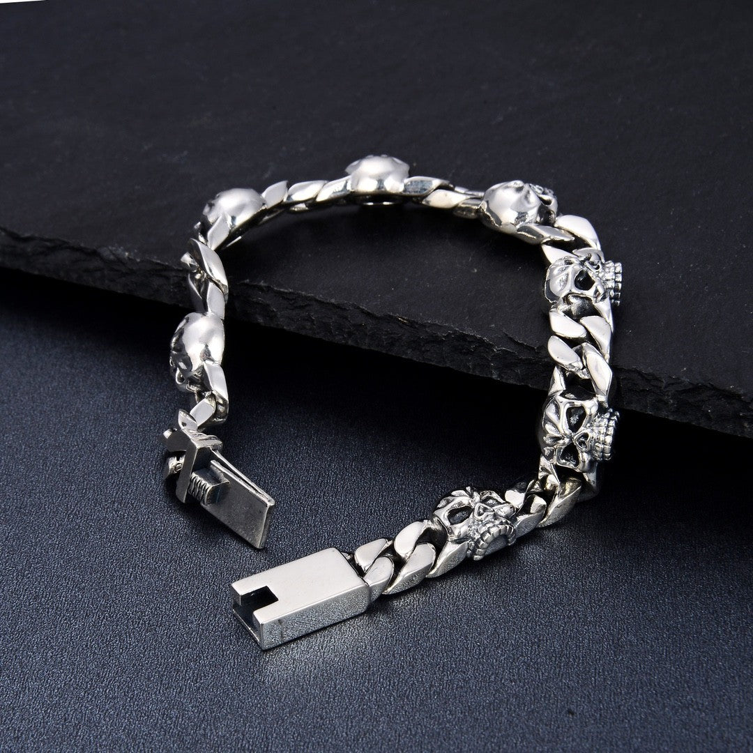 Bracelet Homme Argent « Skull Chain »