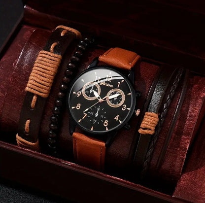 Montre Homme à Quartz avec Bracelet – Style Simple & Tendance
