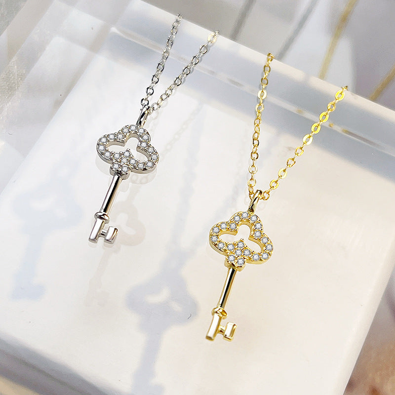 Collier Femme Clé en Argent 925 – Symbole d’Amour et de Chance