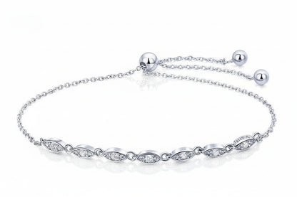 Bracelet Femme avec Zircons en Argent 925  – Élégance Minimaliste