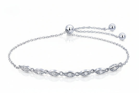 Bracelet Femme avec Zircons en Argent 925  – Élégance Minimaliste