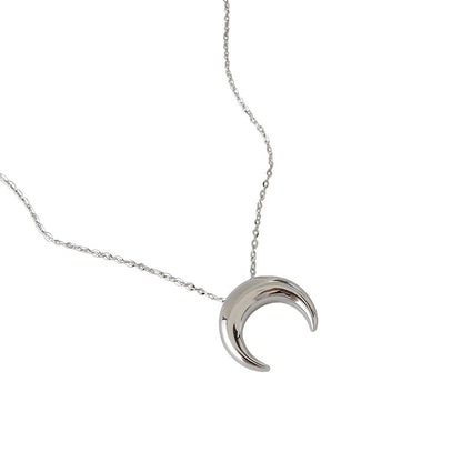 Collier Femme Demi-Lune en Argent 925 – Élégance Céleste et Simplicité Raffinée
