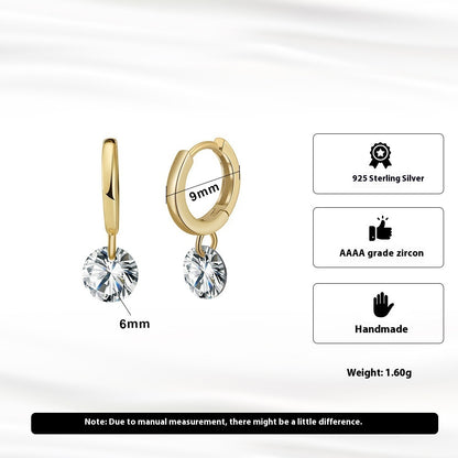 Mini Boucles d’oreilles délicates plaqué OR 14k en ARGENT S925 et Zircon – Brillance tendance et intemporelle