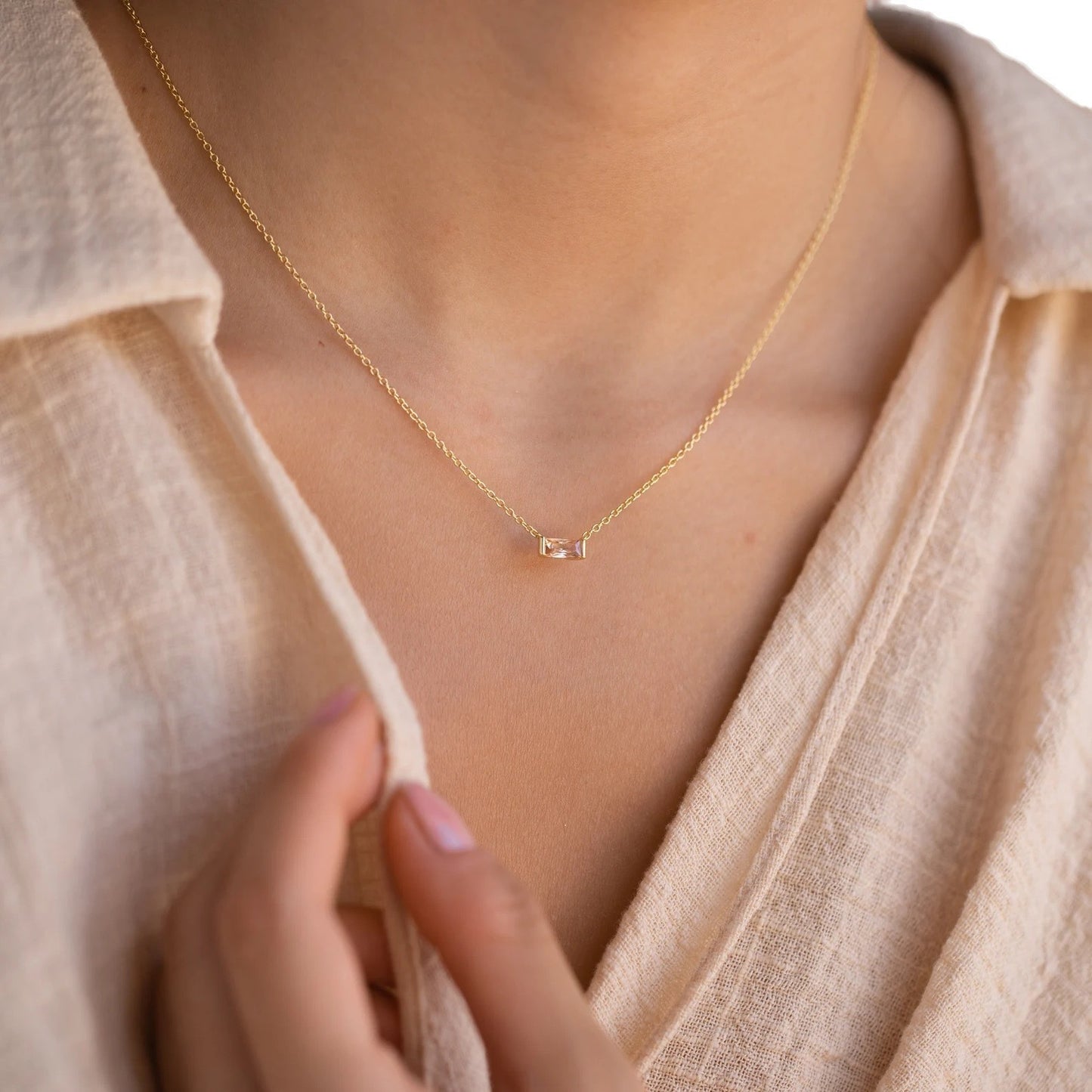 Collier Femme Pierre de Naissance en Argent 925 – Élégance Personnalisée et Symbolique