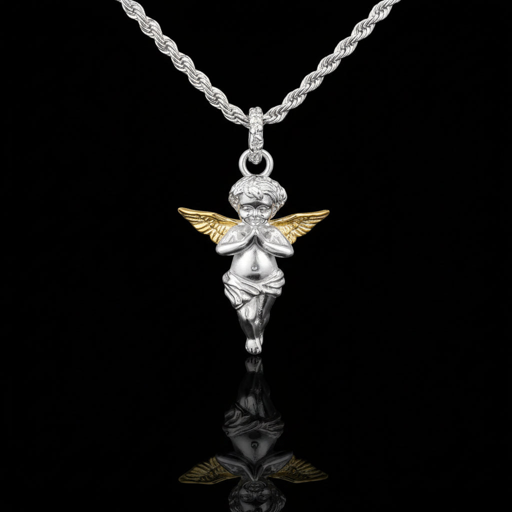 Collier Ange en Argent 925 – Symbole de Protection et Élégance