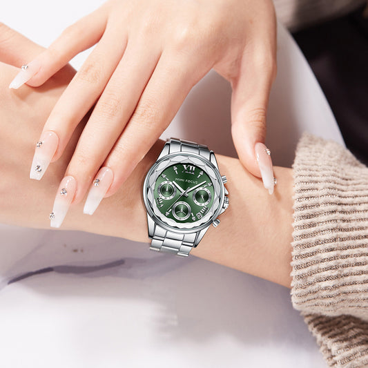 Montre Femme Argent en Acier Inoxydable – Élégance Professionnelle