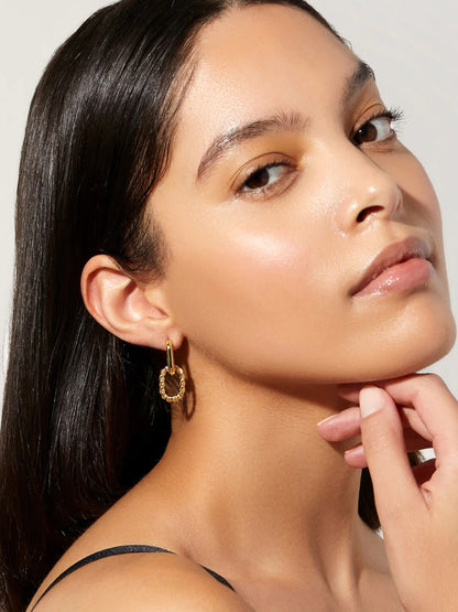 Boucles d’oreilles Double Anneaux en ARGENT 925 Plaqué OR – Élégance modulable