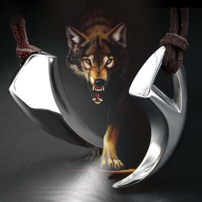 Collier Homme Style Corne en Acier Titane